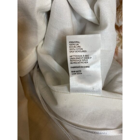 NWT Zimmermann Lyre Wrap Billow Mini Dress US 6 Linen Ruffle Long Sleeve $795 - Picture 16 of 16